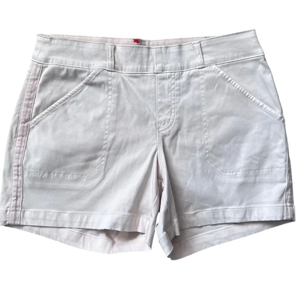 Spanx Stretch Twill Pull On Shorts Mauve Size Medium - Picture 4 of 8
